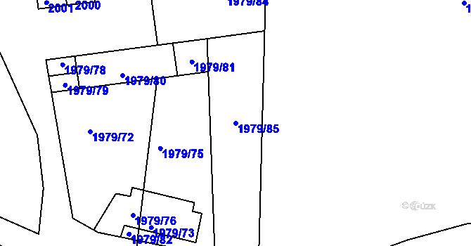 Parcela st. 1979/85 v KÚ Velké Opatovice, Katastrální mapa