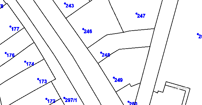 Parcela st. 248 v KÚ Velké Pavlovice, Katastrální mapa