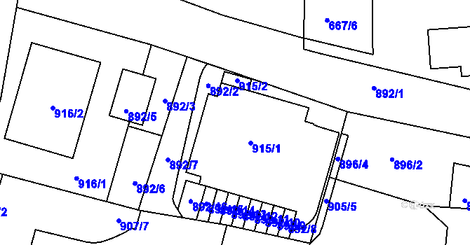 Parcela st. 914 v KÚ Velké Pavlovice, Katastrální mapa