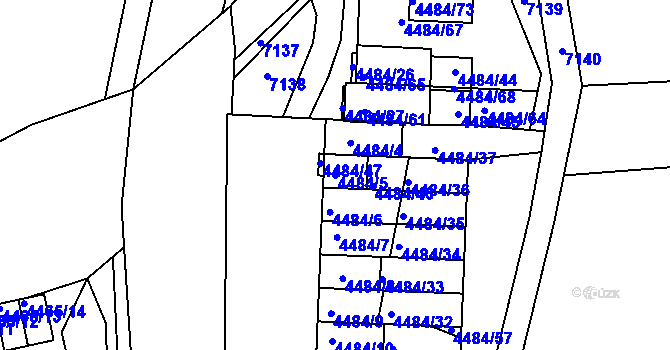 Parcela st. 4484/5 v KÚ Velké Pavlovice, Katastrální mapa