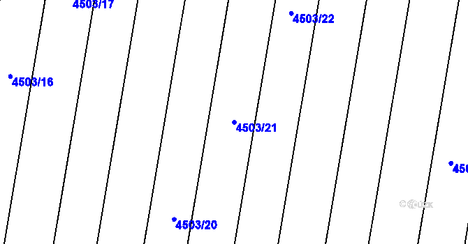 Parcela st. 4503/21 v KÚ Velké Pavlovice, Katastrální mapa