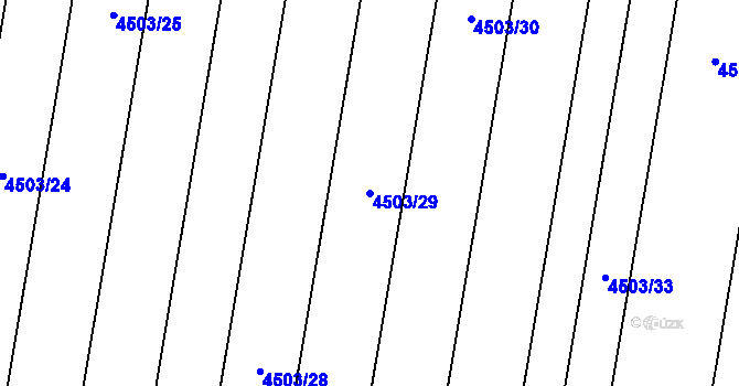 Parcela st. 4503/29 v KÚ Velké Pavlovice, Katastrální mapa