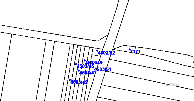 Parcela st. 4503/52 v KÚ Velké Pavlovice, Katastrální mapa