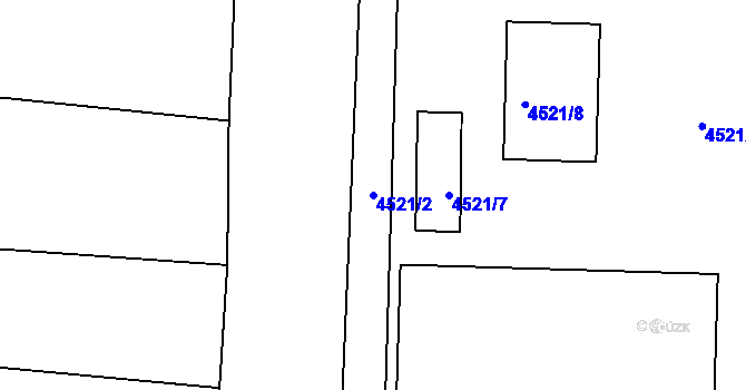 Parcela st. 4521/2 v KÚ Velké Pavlovice, Katastrální mapa