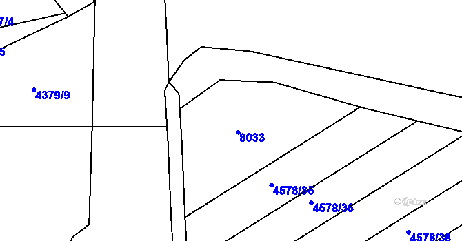 Parcela st. 4578/34 v KÚ Velké Pavlovice, Katastrální mapa