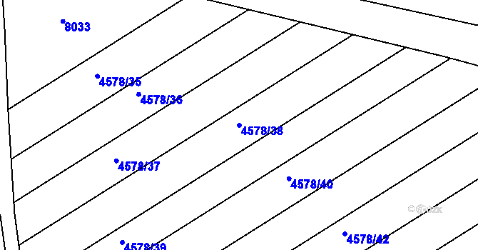 Parcela st. 4578/38 v KÚ Velké Pavlovice, Katastrální mapa