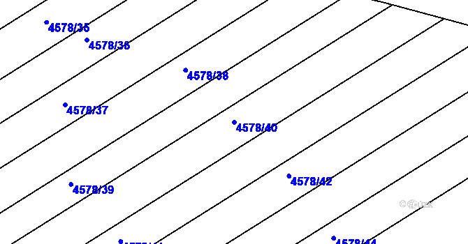 Parcela st. 4578/40 v KÚ Velké Pavlovice, Katastrální mapa