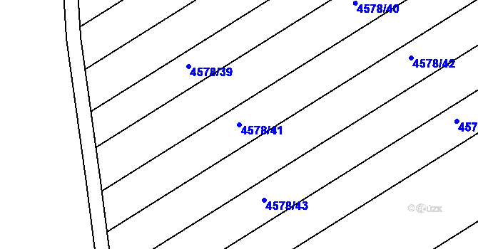 Parcela st. 4578/41 v KÚ Velké Pavlovice, Katastrální mapa