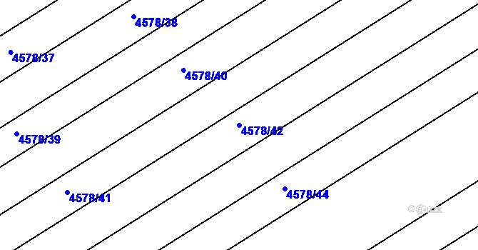 Parcela st. 4578/42 v KÚ Velké Pavlovice, Katastrální mapa