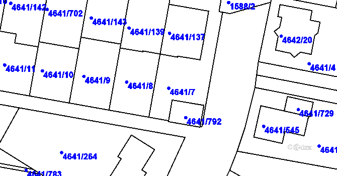 Parcela st. 4641/7 v KÚ Velké Pavlovice, Katastrální mapa