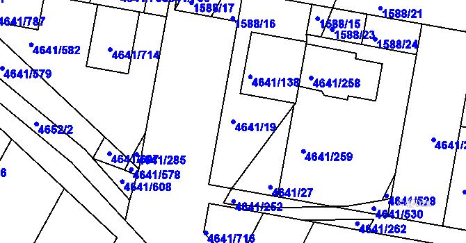 Parcela st. 4641/19 v KÚ Velké Pavlovice, Katastrální mapa