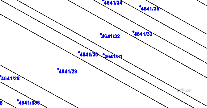 Parcela st. 4641/31 v KÚ Velké Pavlovice, Katastrální mapa