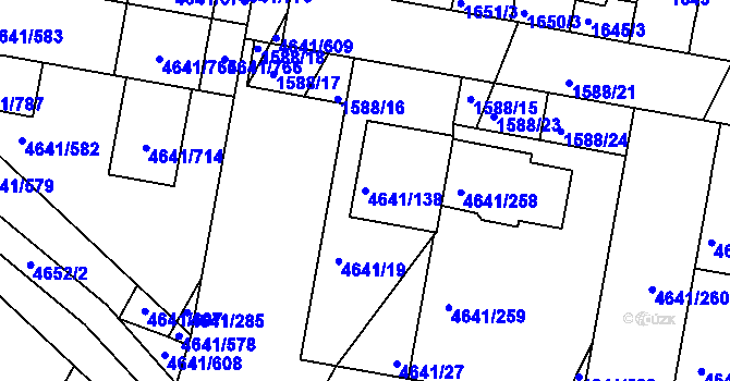 Parcela st. 4641/138 v KÚ Velké Pavlovice, Katastrální mapa
