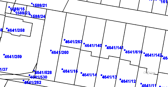 Parcela st. 4641/140 v KÚ Velké Pavlovice, Katastrální mapa
