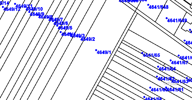 Parcela st. 4649/1 v KÚ Velké Pavlovice, Katastrální mapa