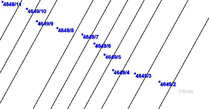 Parcela st. 4649/5 v KÚ Velké Pavlovice, Katastrální mapa