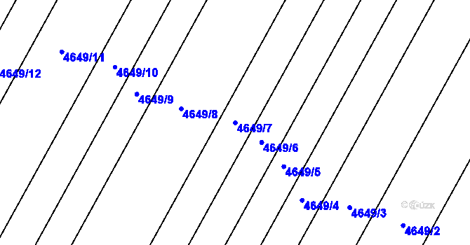 Parcela st. 4649/7 v KÚ Velké Pavlovice, Katastrální mapa