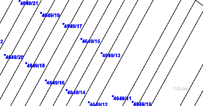 Parcela st. 4649/13 v KÚ Velké Pavlovice, Katastrální mapa