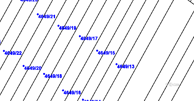 Parcela st. 4649/15 v KÚ Velké Pavlovice, Katastrální mapa
