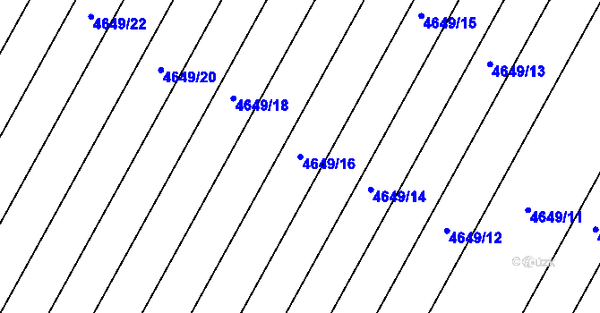 Parcela st. 4649/16 v KÚ Velké Pavlovice, Katastrální mapa