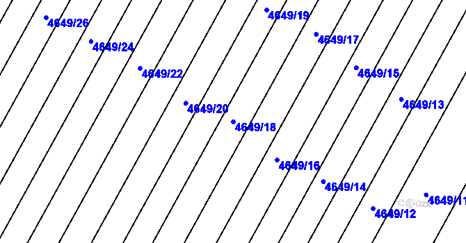 Parcela st. 4649/18 v KÚ Velké Pavlovice, Katastrální mapa