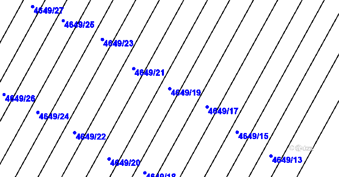 Parcela st. 4649/19 v KÚ Velké Pavlovice, Katastrální mapa