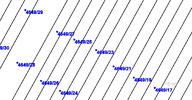 Parcela st. 4649/23 v KÚ Velké Pavlovice, Katastrální mapa