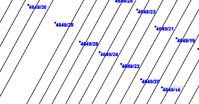 Parcela st. 4649/24 v KÚ Velké Pavlovice, Katastrální mapa