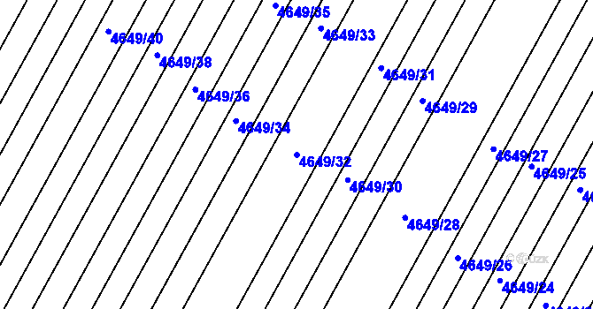 Parcela st. 4649/32 v KÚ Velké Pavlovice, Katastrální mapa