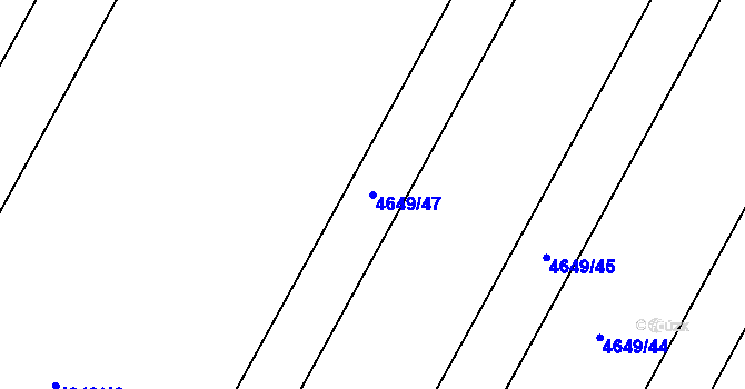 Parcela st. 4649/47 v KÚ Velké Pavlovice, Katastrální mapa