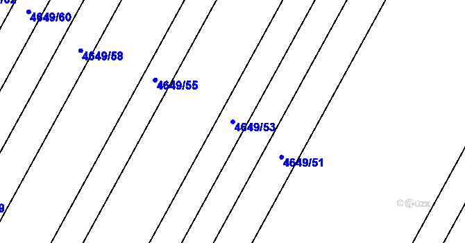 Parcela st. 4649/53 v KÚ Velké Pavlovice, Katastrální mapa