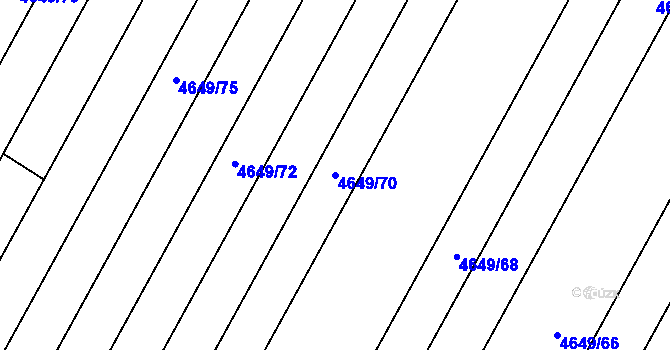 Parcela st. 4649/70 v KÚ Velké Pavlovice, Katastrální mapa