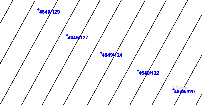 Parcela st. 4649/124 v KÚ Velké Pavlovice, Katastrální mapa