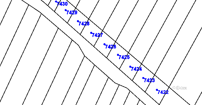 Parcela st. 4649/195 v KÚ Velké Pavlovice, Katastrální mapa
