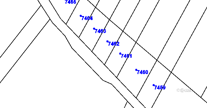 Parcela st. 4649/233 v KÚ Velké Pavlovice, Katastrální mapa