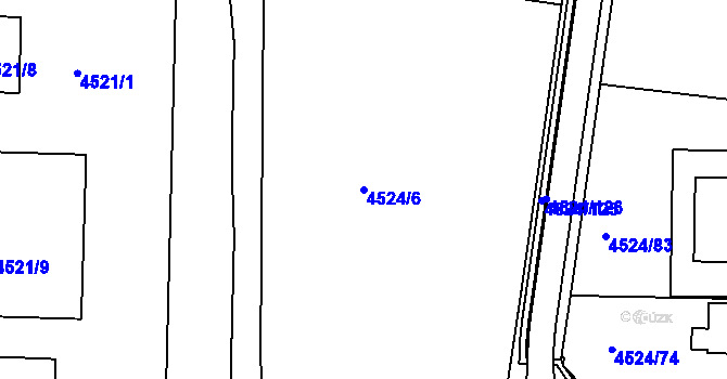 Parcela st. 4524/6 v KÚ Velké Pavlovice, Katastrální mapa