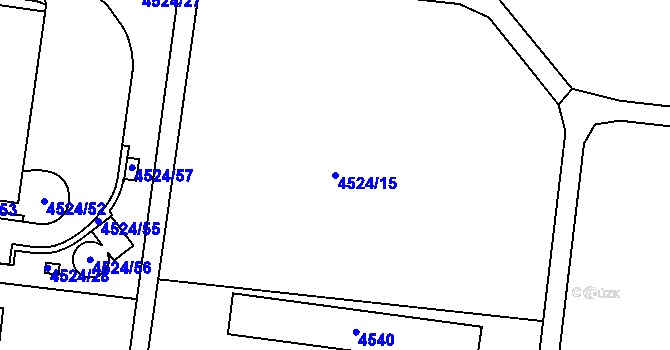 Parcela st. 4524/15 v KÚ Velké Pavlovice, Katastrální mapa