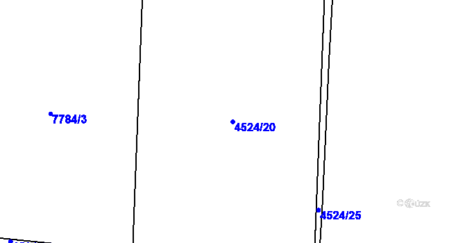 Parcela st. 4524/20 v KÚ Velké Pavlovice, Katastrální mapa