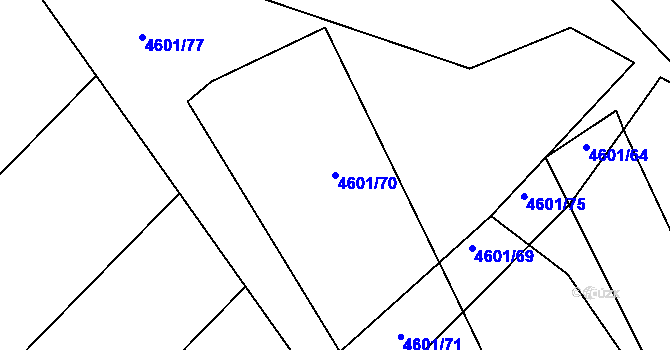 Parcela st. 4601/70 v KÚ Velké Pavlovice, Katastrální mapa