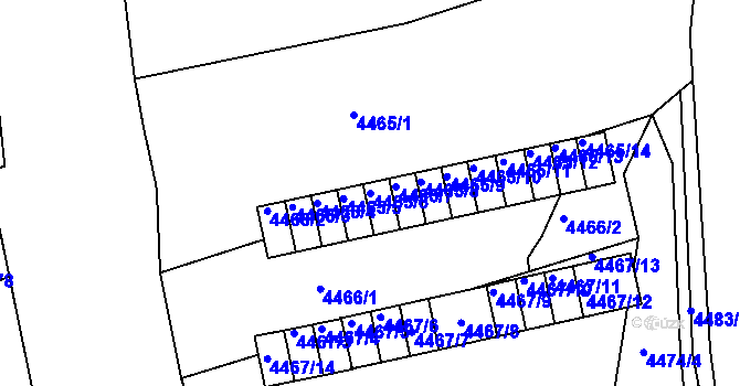 Parcela st. 4465/6 v KÚ Velké Pavlovice, Katastrální mapa