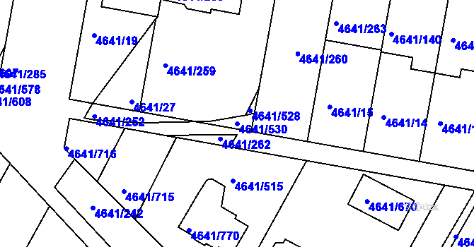 Parcela st. 4641/530 v KÚ Velké Pavlovice, Katastrální mapa