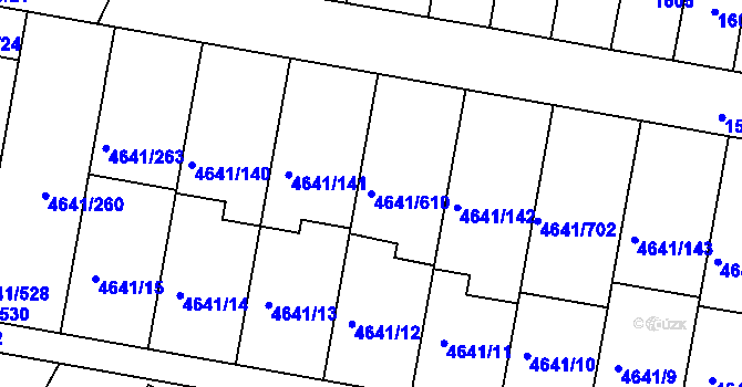 Parcela st. 4641/610 v KÚ Velké Pavlovice, Katastrální mapa