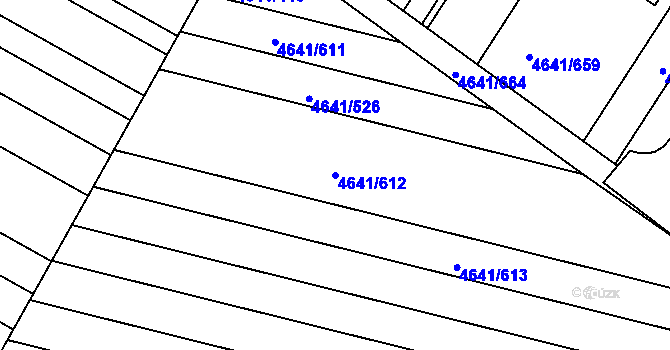 Parcela st. 4641/612 v KÚ Velké Pavlovice, Katastrální mapa