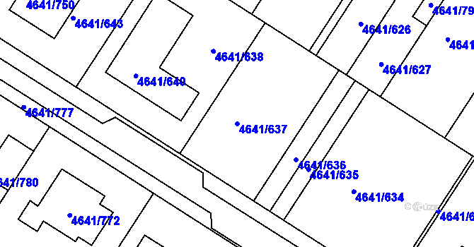Parcela st. 4641/637 v KÚ Velké Pavlovice, Katastrální mapa