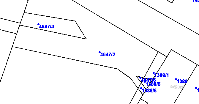 Parcela st. 4647/2 v KÚ Velké Pavlovice, Katastrální mapa