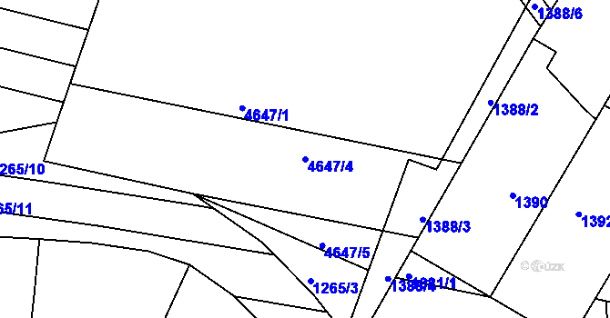 Parcela st. 4647/4 v KÚ Velké Pavlovice, Katastrální mapa