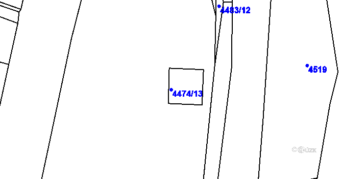 Parcela st. 4474/13 v KÚ Velké Pavlovice, Katastrální mapa
