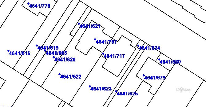 Parcela st. 4641/717 v KÚ Velké Pavlovice, Katastrální mapa