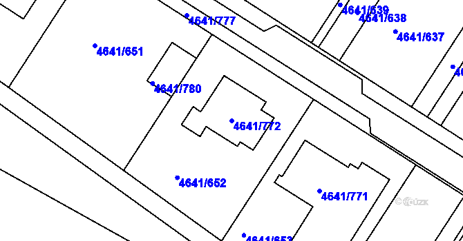 Parcela st. 4641/772 v KÚ Velké Pavlovice, Katastrální mapa