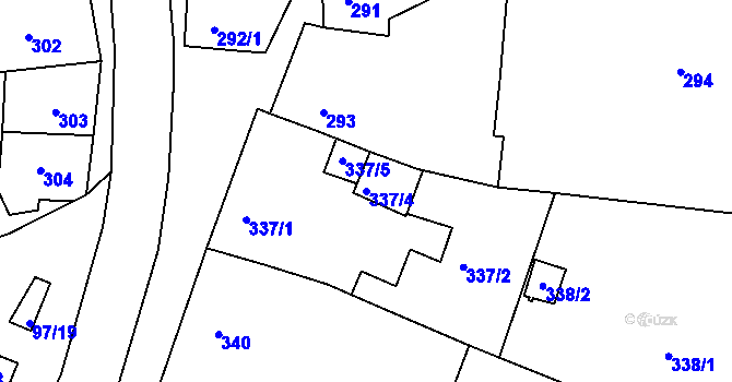 Parcela st. 337/4 v KÚ Velké Pavlovice, Katastrální mapa